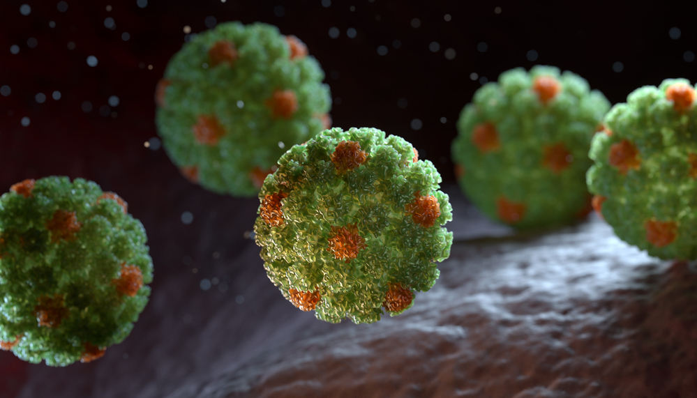 Human papillomavirus (HPV) is a DNA virus from the papillomavirus family. 3D illustration