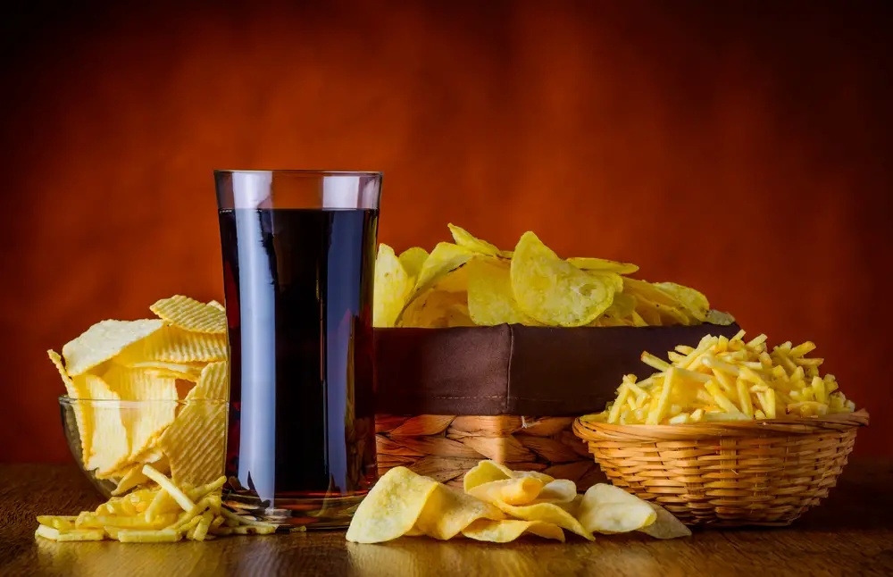 Potato Chips and Cola Drink